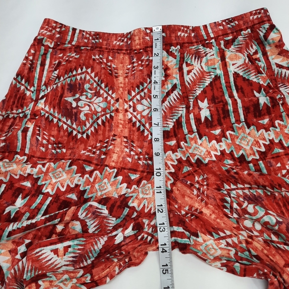 Cato Women's Orange Square Pants Capri Pants Elastic Waist Size L - Picture 11 of 13